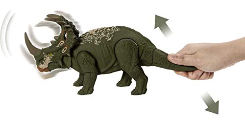 JURASSIC WORLD تمثال ديناصور متوسط الحجم من ألعاب عالم الديناصورات، حركة هجوم، أصوات، مفاصل متحركة، للأعمار من 4 سنوات وما فوق - Image 4