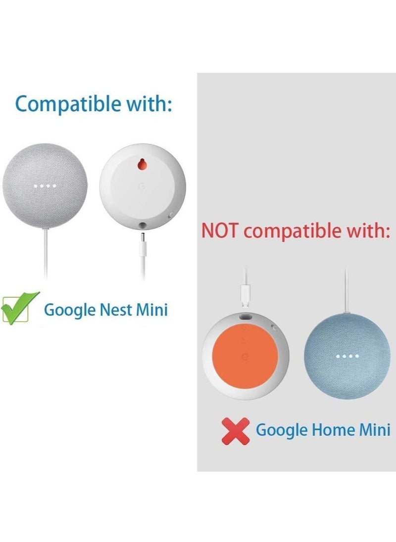 Y&D Google Nest Mini Wall Mount Holder (2nd Gen), Speaker Stand with Cord Management, Outlet Accessories for VSpeaker (Black, 2 Pack)  - Image 2