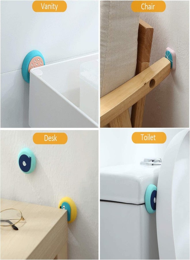 Nathgra Door Stopper Wall Protector Shock Soft Rubber, Wall Protectors with Self Adhesive 3M Sticker Protecting Wall, Doorknobs, Refrigerator Door, Cabinets from Damage(Cartoons) (Number of Items 6) - Image 2
