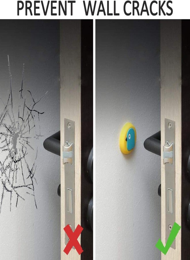 Nathgra Door Stopper Wall Protector Shock Soft Rubber, Wall Protectors with Self Adhesive 3M Sticker Protecting Wall, Doorknobs, Refrigerator Door, Cabinets from Damage(Cartoons) (Number of Items 6) - Image 3
