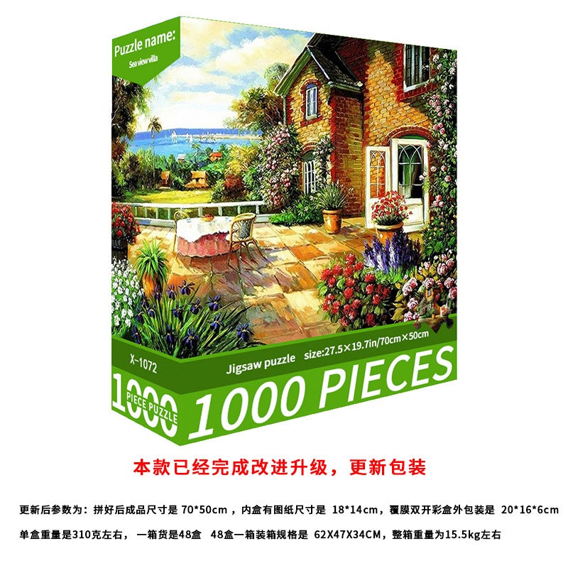 Adult 1000 Pieces Puzzle Manufacturers Cute Cure High Difficulty Decompression Girls' Educational Toys Birthday Gift - Image 1