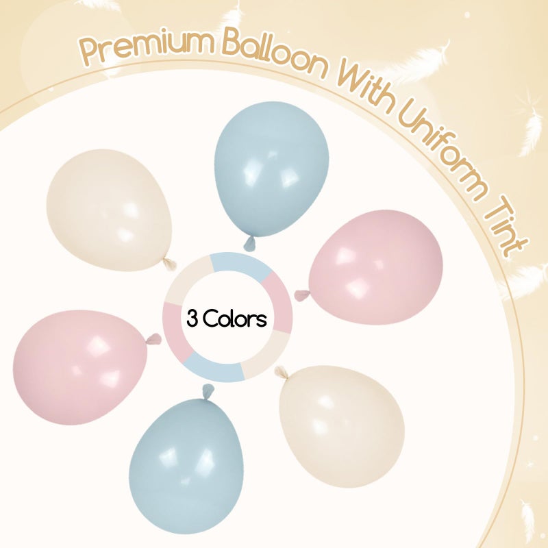 Leraqertra Gender Reveal Balloon Arch Kit, 130pcs Pink and Blue Balloons with Sand White Balloons for Boho Gender Reveal Birthday Baby Shower Decorations - Image 4
