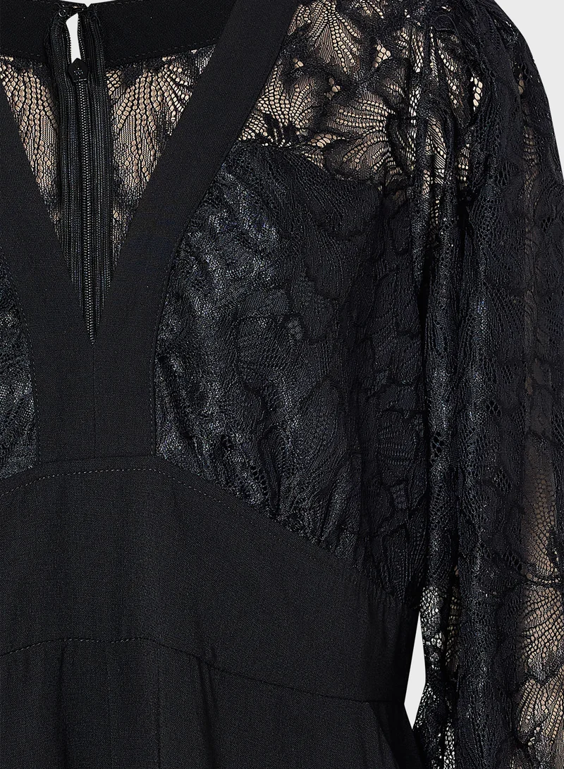لوست انك BLACK MOM WITH PEWTER EMBROIDERY