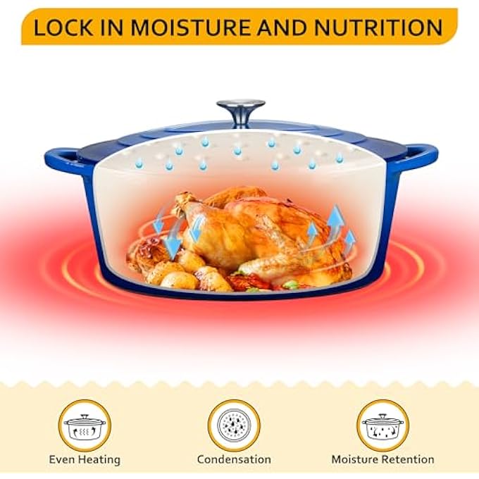 Velaze Dutch Oven 75 Quart Blue - Image 4