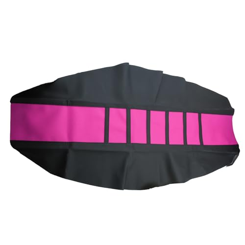 Adsspro Universal Motorcycle Seat Cover NonSlip Suitable Rubber Striped Seat Covers Soft for CRF150F CRF230F CRF250F CRF 150F 230F 450F 450R 250R Dirt Pit Bike Motocross Motorbike Off Road Pink - Image 1