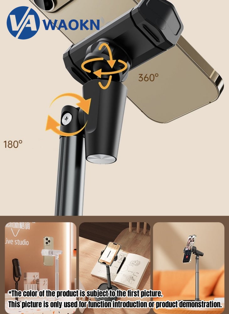 WAOKN Latest Foldable Phone Stand Mobile Phone and Tablet Holder with Adjustable Height MultiFunctional Anti Slip and Stable Metal Shaft Phone Holder Suitable for Multiple Scenarios  - Image 4
