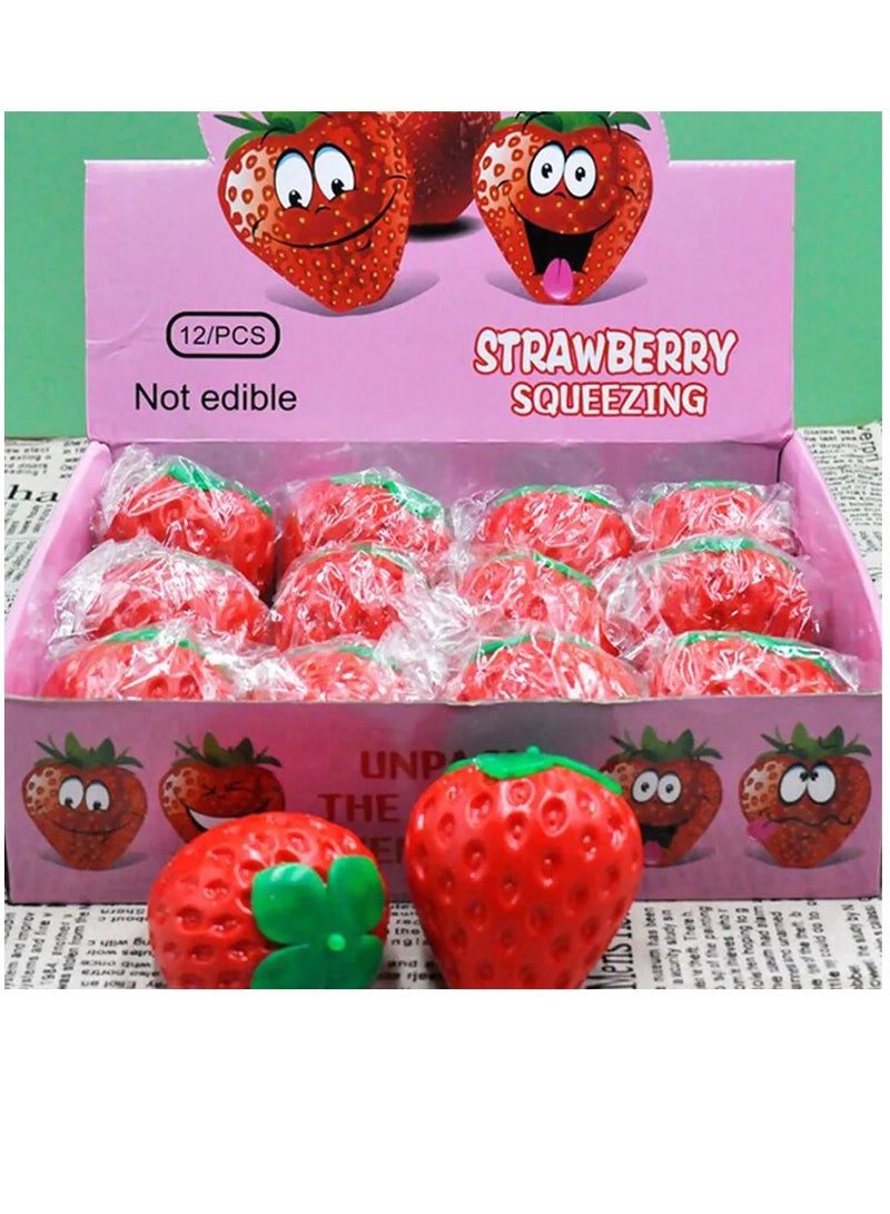 Strawberry Squishy Interactive Sensory Stress Relief Toy - Soft, Slow Rising Hand Toy for Stress Relief - Image 5