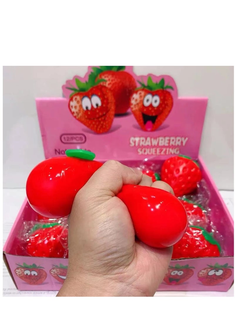 Strawberry Squishy Interactive Sensory Stress Relief Toy - Soft, Slow Rising Hand Toy for Stress Relief - Image 4