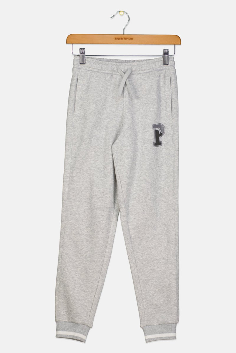 PUMA Kids Girl Heather Outdoor Sweatpants, Light Grey - Image 1