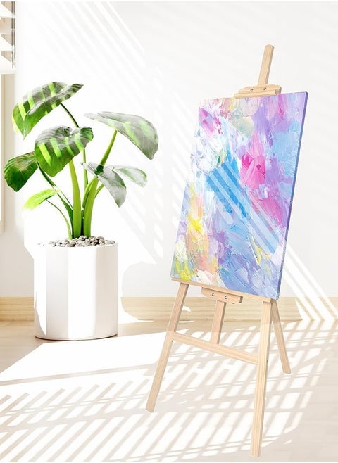 حامل خشبي للرسم بإطار A بطول 150 سم، قابل لتعديل الارتفاع، حامل عرض قابل للطي، حامل لوحات فنية احترافي لوضع الملصقات والمعارض والأعمال الفنية