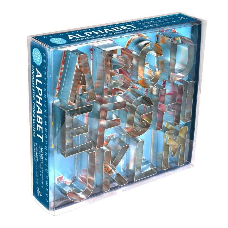 R&M RM International Deluxe 25 Alphabet Cookie Cutters 26Piece Set 