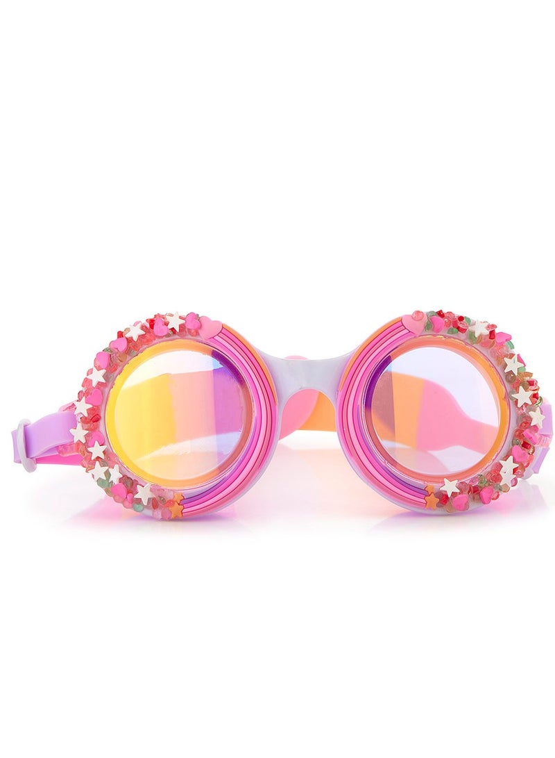 Bling2O Pink Berry Cupcake Sprinkles Swim Goggles for Kids - Ages 5+ - Anti Fog, No Leak, Non Slip, UV Protection - Hard Travel Case - Lead and Latex Free - Image 2