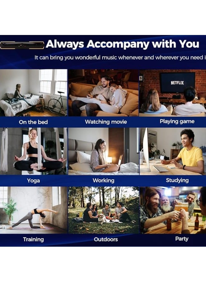 erorex Bluetooth Computer Speakers with Adjustable RGB Lighting - Enhanced Bass, Stereo Sound, and Volume Control, USB Powered Soundbar for PC, Laptop, Desktop, Gaming, and Multimedia Devices - Image 2