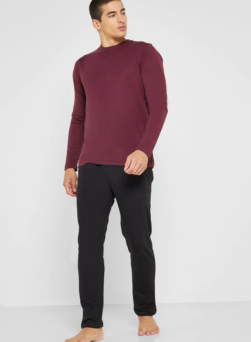 JACK & JONES Essential Crew Neck T-Shirt & Pants Set