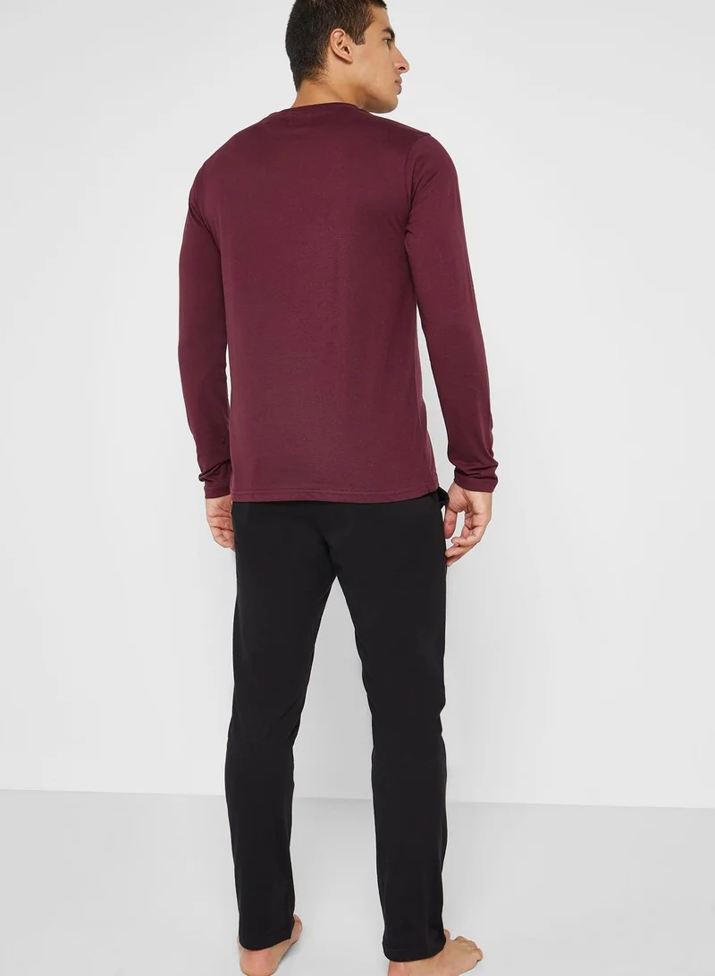 JACK & JONES Essential Crew Neck T-Shirt & Pants Set