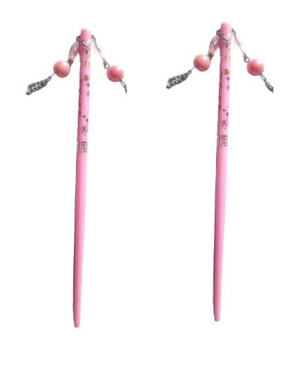 advancedestore Juda Stick Hair Stick Wooden Plastic Design Attached Bun Stick DIY Hair Styles Juda Bun Hair Stick for Women And Girls Bun Holder Hair Bun Ties Jura Stick pack of 2 - Image 1