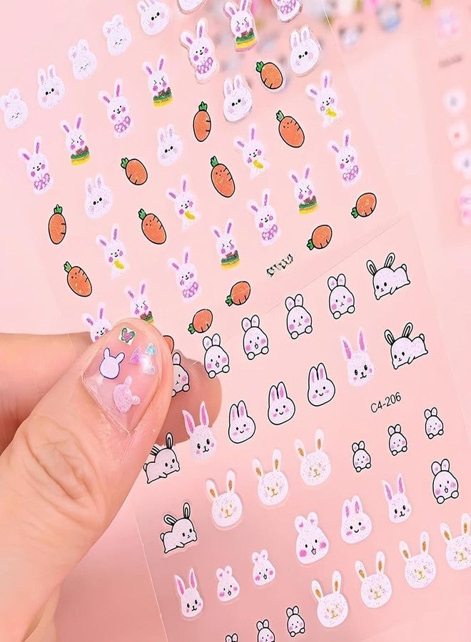 Fapiwen 30 Sheets Kids Nail Stickers, 3D Self-Adhesive Nail Art Sticker, Cute Cartoon Nail Decals for Girls, DIY Manicure Decorations Birthday Christmas Gift - Image 5