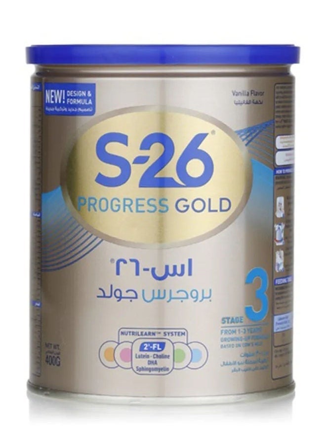 S26 Progress Gold Formula Milk, Stage 3, 1-3 Years, 400g 