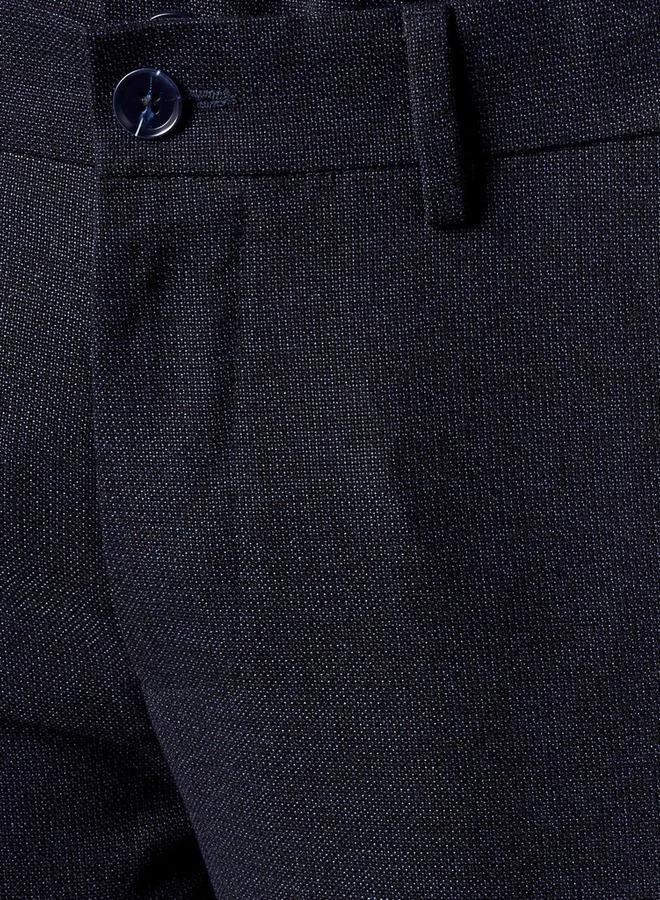 Splash FAV NAVY Slim Fit Dobby Flexi Waist Formal Trousers for Men | Best Price UAE