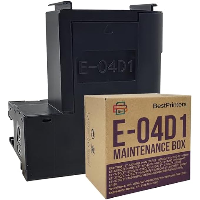 T04D1 MAINTENANCE BOX FOR EPSON ECOTANK, WORKFORCE AND XP PRINTERS | COMPATIBLE WITH ET15000 ET-3750 ET-3760 ET-4750 ET-4760 ET-3850 WF-2860 (T04D100 | E-04D1) | GENUINE OEM PART | EASY REPLACEMENT - Image 2