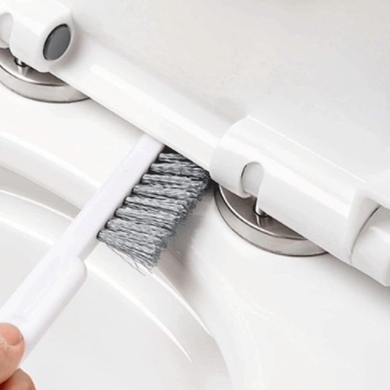 UREVO Soft Wall-Mounted and Floor-Standing Dual Purpose Toilet Brush with Silicone Bristles and Holder - Image 2