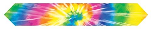 Beistle Printed Glossy Paper 1960s TieDyed Table Runner 60s Groovy Decorations Retro Hippie Theme Party Supplies - Image 1
