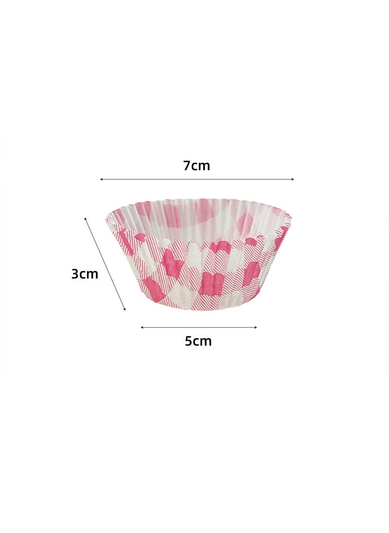 Generic Colorful Plaid Paper Plates Cups Disposable Party Tableware Set 25 pink plaid cake holders 