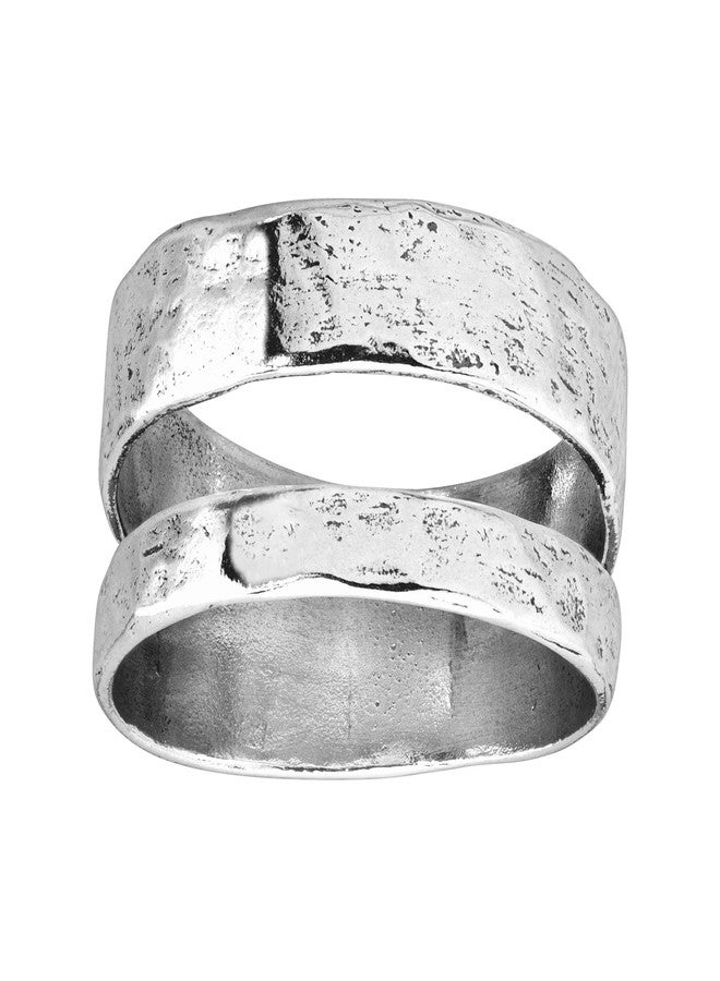 Silpada 'Double Spaced' Two Bar Ring in Sterling Silver, Size 8, Size 8 - Image 1