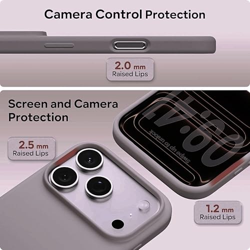 SBMS Silicone Case for iPhone 17 Pro 6.3-Inch, Silky-Soft Touch Full-Body Protective Phone Case, Shockproof Back Cover for iPhone 17 Pro (Clay) - Image 3