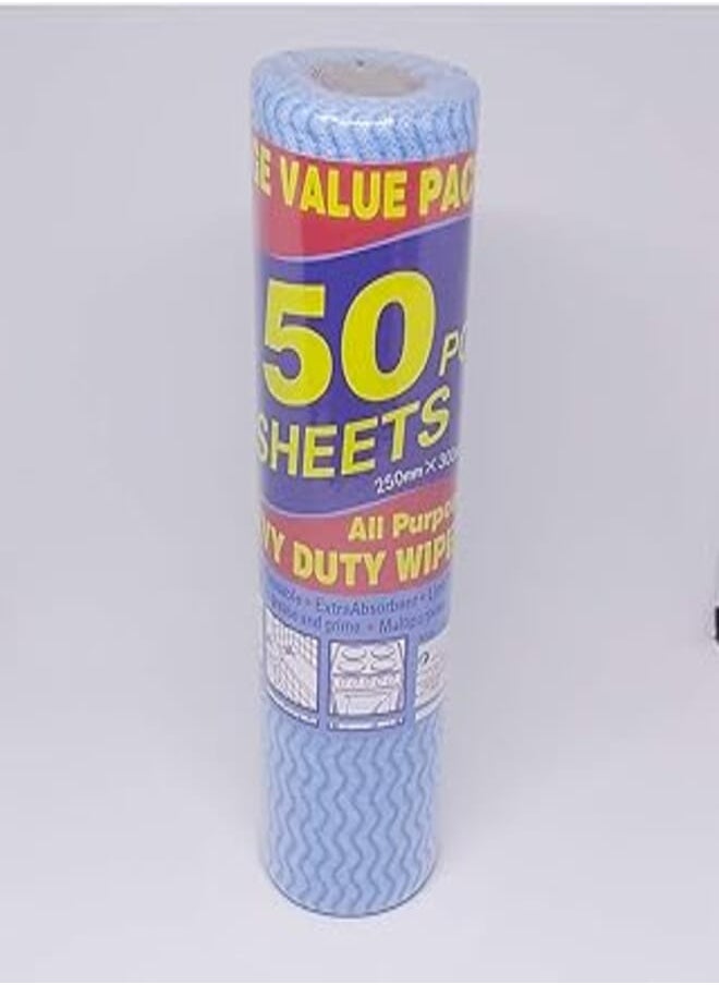 Kitchen Multi-Use Towels Roll (50 Sheets) - Blue