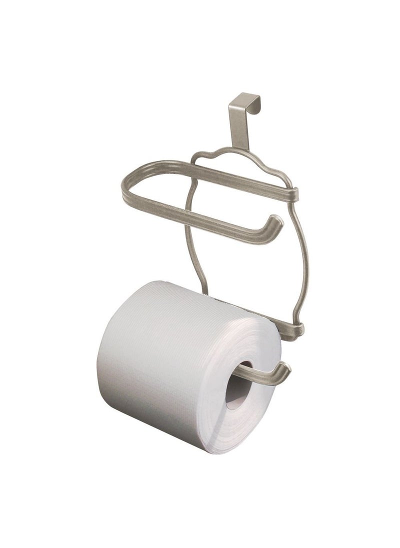 InterDesign iDesign York Lyra Steel Over-the-Tank Toilet Paper Storage Dispenser - 7"" x 4"" x 9.5""  Satin  - Image 2