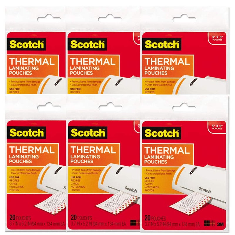 3M Scotch TP590220 Index Card Size Thermal Laminating Pouches, 5 mil, 5 3/8 x 3 3/4, 20/Pack - Image 5