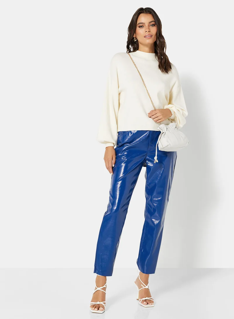 VERO MODA High Rise PU Pants