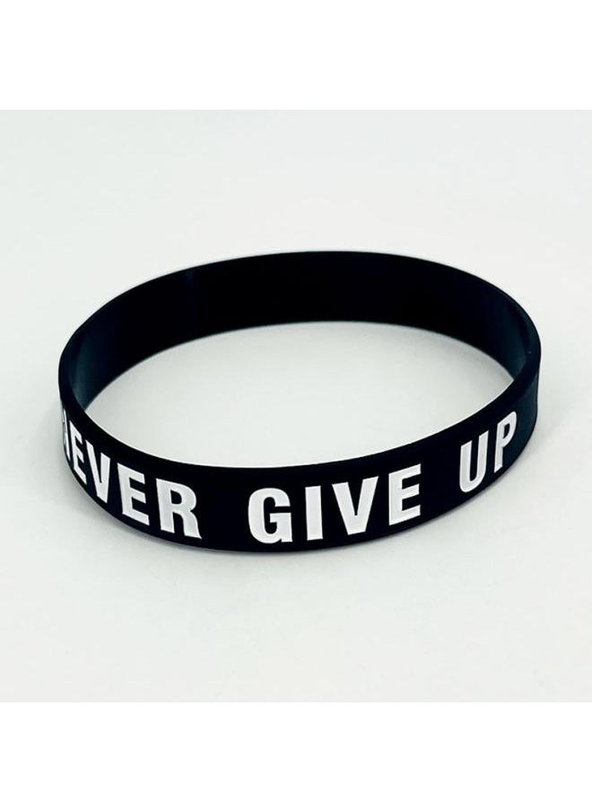 Generic - Never Give Up Silicone Bracelet Europe And The United States New Never Give Up Pirational Sports Rubber Wrist Strap - Image 1