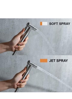 Cool Baby Handheld Bidet Sprayer for Toilet-Adjustable Water Pressure Control with Bidet Hose for Feminine Wash, Stainless Steel Brushed Nickel Cloth Diaper Bidet Toilet Sprayer for Baby Wash  - Image 4