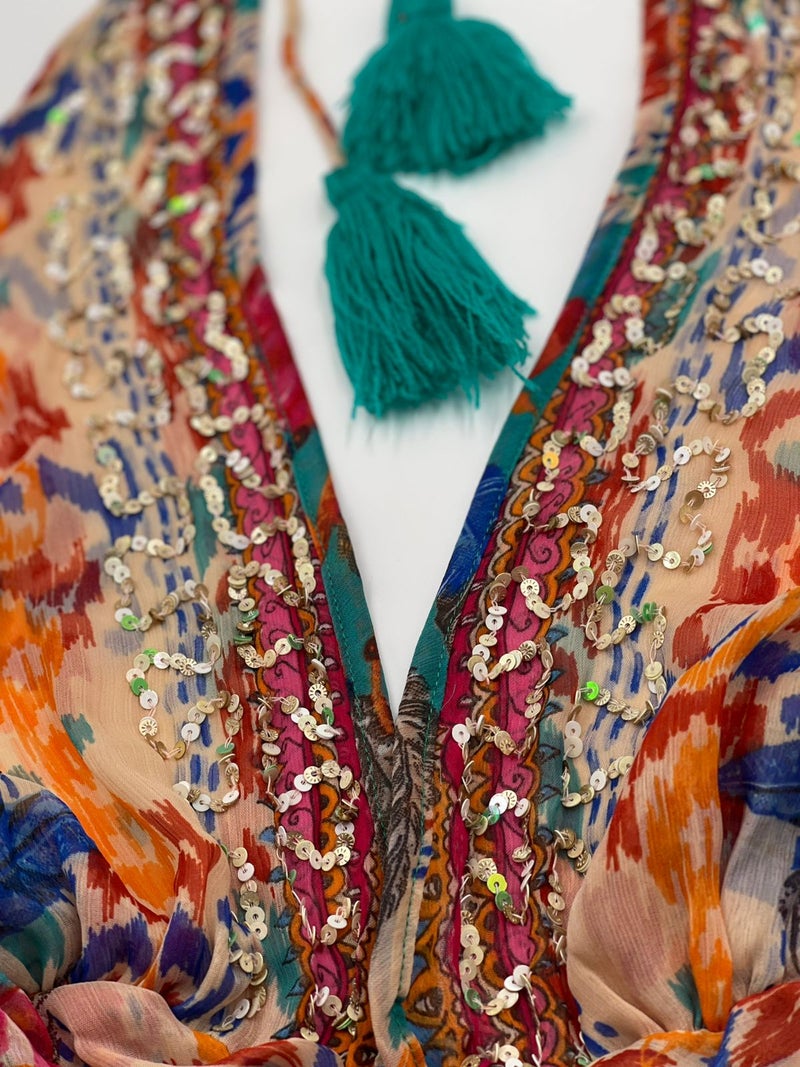 Antica Sartoria Boho Halter Dress - Image 4
