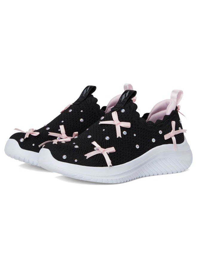 SKECHERS Girls Ultra Flex 3.0, Black/Light Pink, 2 Little Kid - Image 1