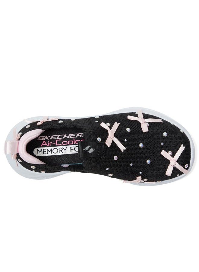 SKECHERS Girls Ultra Flex 3.0, Black/Light Pink, 2 Little Kid - Image 2