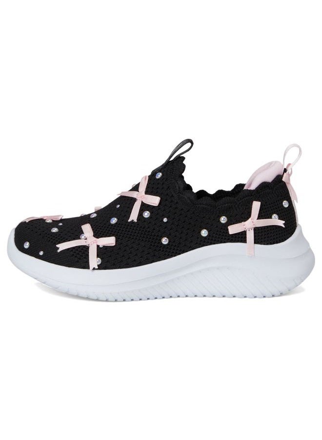 SKECHERS Girls Ultra Flex 3.0, Black/Light Pink, 2 Little Kid - Image 4