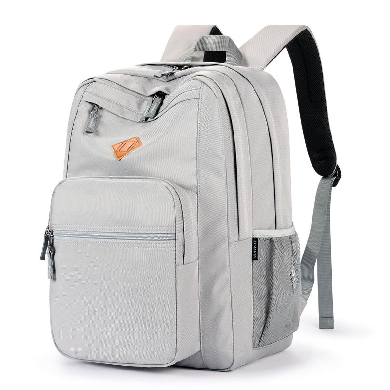 ZORFIN 26L Backpack for College, and Travel: Water Resistant Bookbag - Grey - Image 1