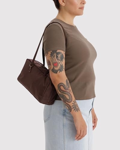 BAGGU Nylon Bowler Bag Coffee - Image 3
