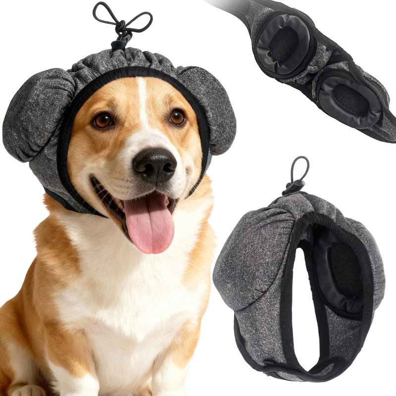 HI-REEKE HIREEKE Dog Ear Muffs Noise Protection 28dB Noise Reducing Dog Earmuffs for Fireworks Grooming Adjustable No Flap Ear Wrap Covers for Dogs 1422 in Head - Image 2
