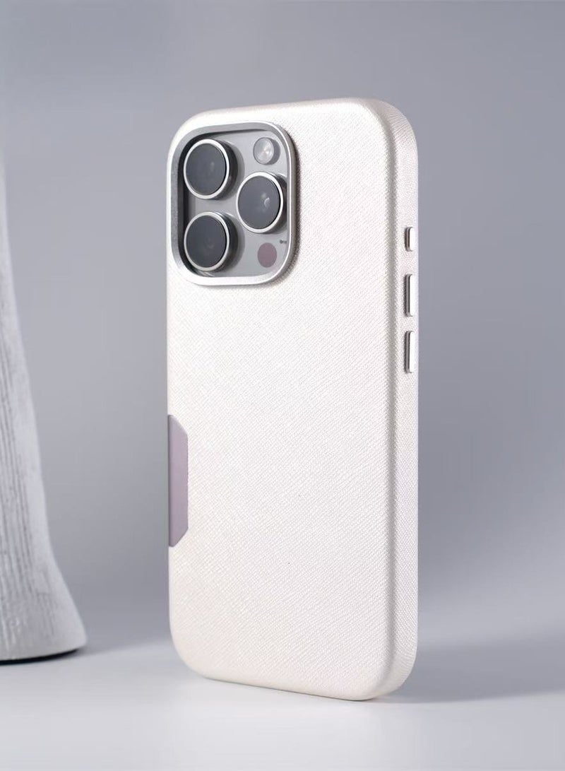 YANCI iPhone 16 Pro Max Magnetic MagSafe Case, business luxury classic PU leather elegant design men's anti-slip phone case, suitable for iPhone 16 Pro Max. - Image 1