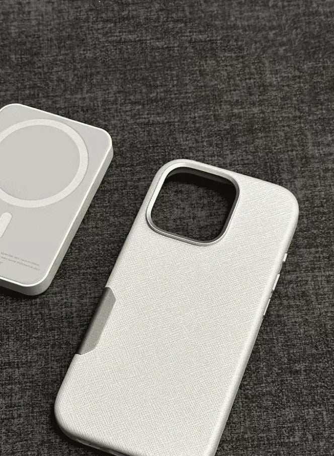 YANCI iPhone 16 Pro Max Magnetic MagSafe Case, business luxury classic PU leather elegant design men's anti-slip phone case, suitable for iPhone 16 Pro Max. - Image 3