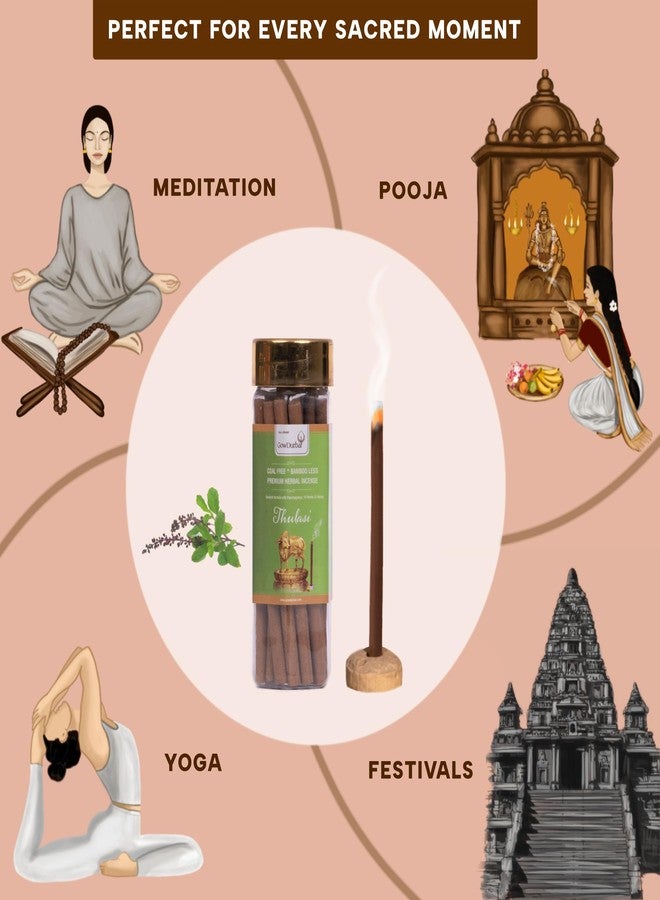 GOW DURBAR GowDurbar Bamboo-Less Thulasi Rejuvenating Agarbatti 65g (Pack of 3) | Organic Incense Sticks with Panchagavya & Herbs | Eco-Friendly | for Pooja, Yoga & Meditation - Image 5