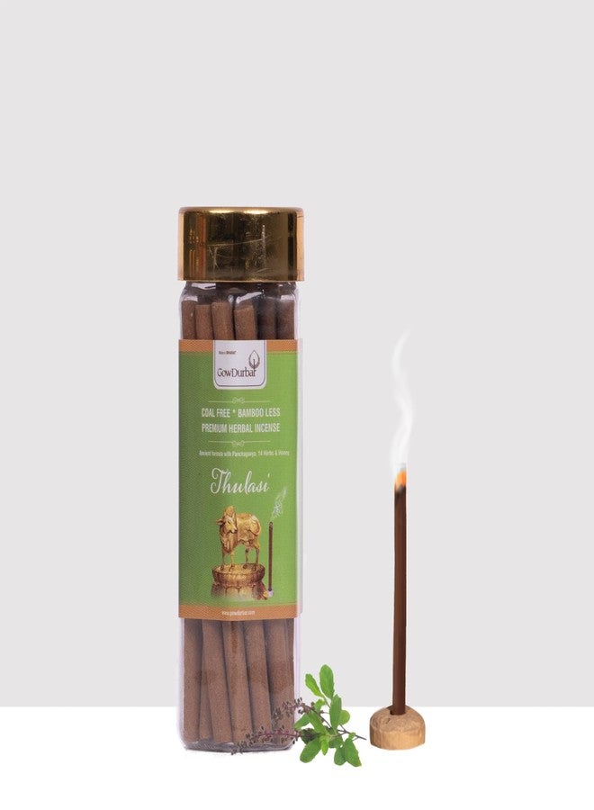 GOW DURBAR GowDurbar Bamboo-Less Thulasi Rejuvenating Agarbatti 65g (Pack of 3) | Organic Incense Sticks with Panchagavya & Herbs | Eco-Friendly | for Pooja, Yoga & Meditation - Image 2