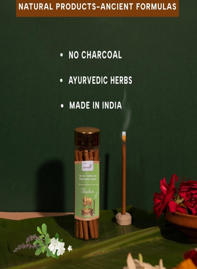 GOW DURBAR GowDurbar Bamboo-Less Thulasi Rejuvenating Agarbatti 65g (Pack of 3) | Organic Incense Sticks with Panchagavya & Herbs | Eco-Friendly | for Pooja, Yoga & Meditation - Image 3