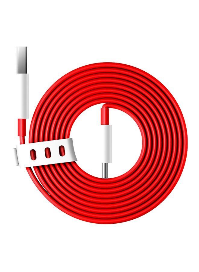 NIBEMINENT Warp Charge Type-C Cable 150cm Red/White - Image 2