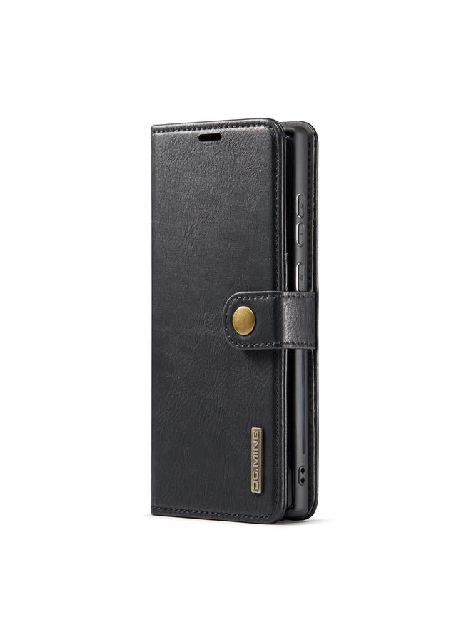 Dg مينغ جراب لهاتف Samsung Galaxy S22 Ultra 5G، جراب هاتف جلدي مغناطيسي قابل للفصل بنقشة حصان مجنون - Image 2