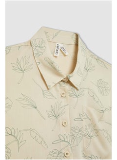 DeFacto Girl Cropped Fit Woven Short Sleeve Shirt  - Image 5